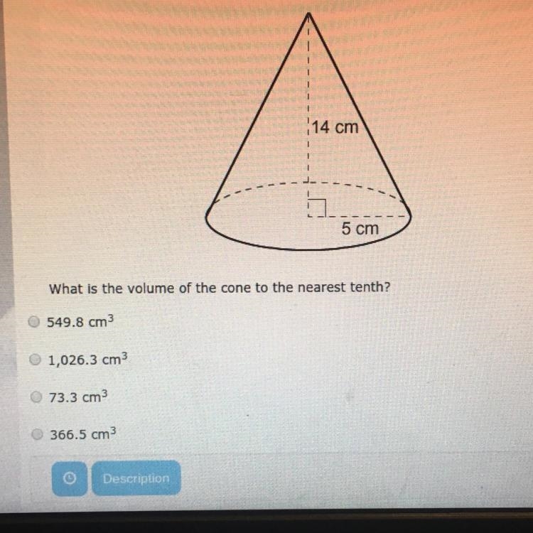 What is the volume of the cone to the nearest tenth?-example-1