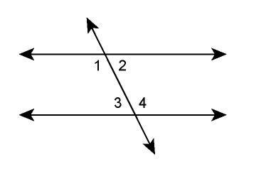 What is the name of the relationship between ∠1 and ∠4 ? A. alternate interior angles-example-1