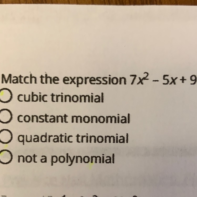 Match the expression with its name-example-1