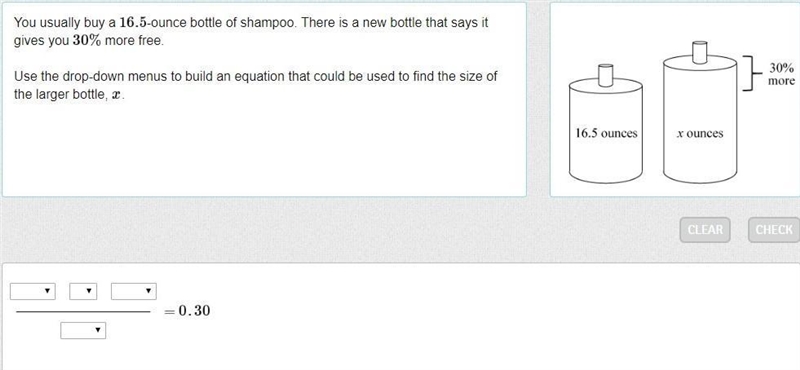 You usually buy a 16.5-ounce bottle of shampoo. There is a new bottle that says it-example-1