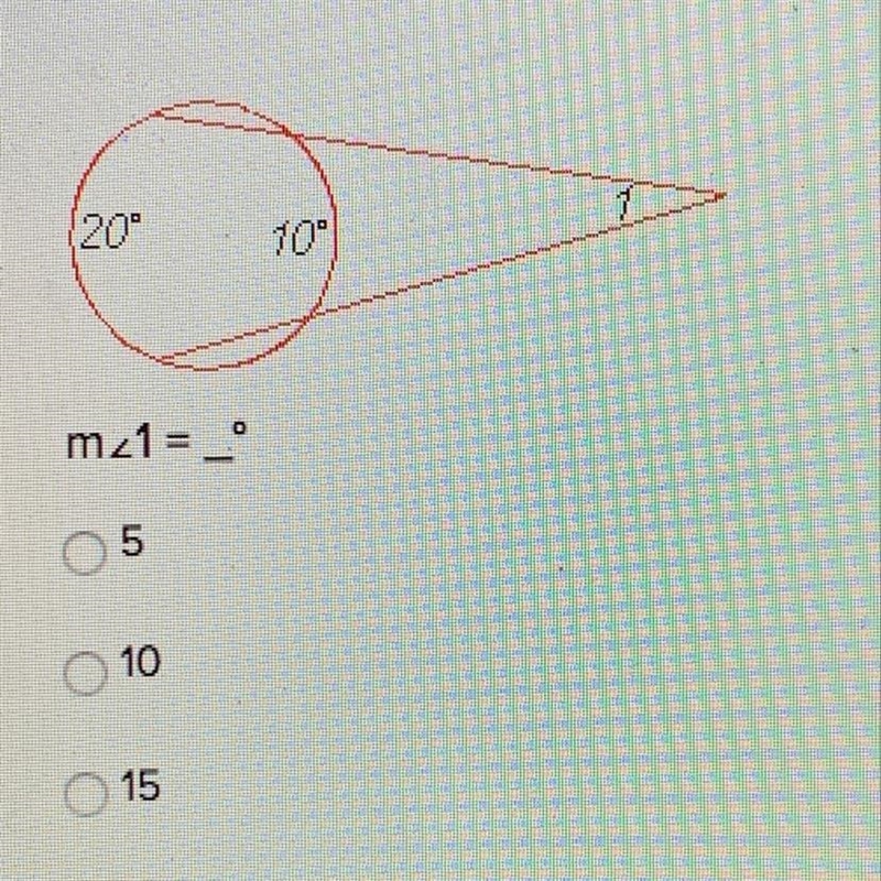 Angle 1= 5 10 15 What = measure of angle 1-example-1