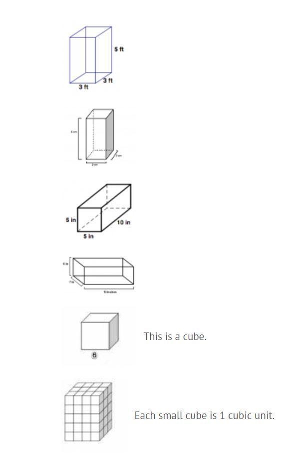 There is a picture of Cube with the #6 Match each prism with its volume here are the-example-1