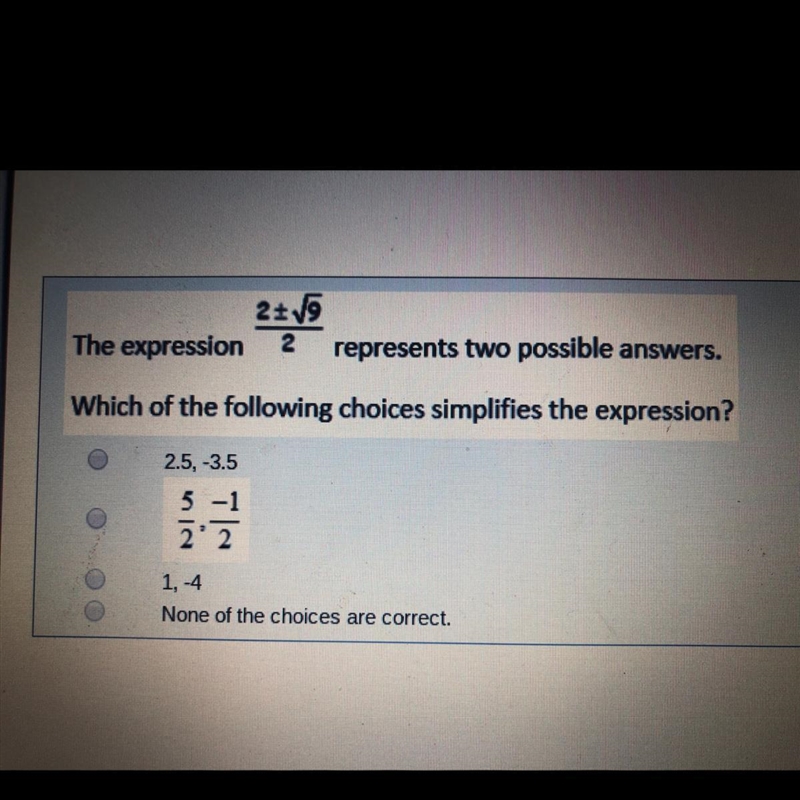 Which of the following choices simplified the expression:-example-1