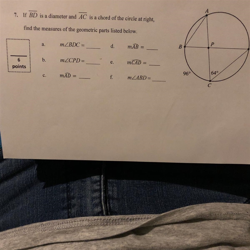 Find the measures of the geometric parts listed below-example-1