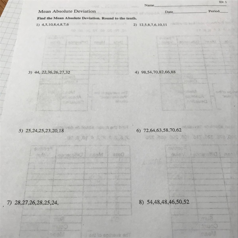 Find the mean absolute deviation. Round to the tenth-example-1