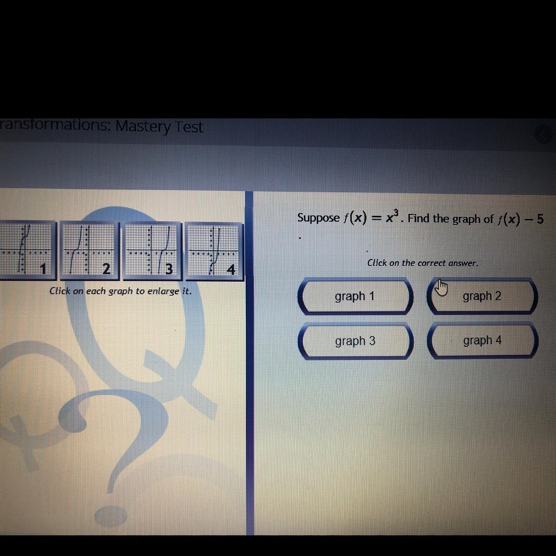 Suppose f(x) = x³ . find the graph of f(x) -5-example-1