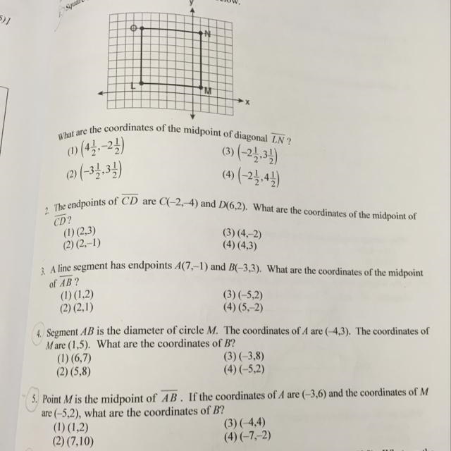 Point M is the midpoint of AB if the coordinates of A are (-3,6) and the coordinates-example-1