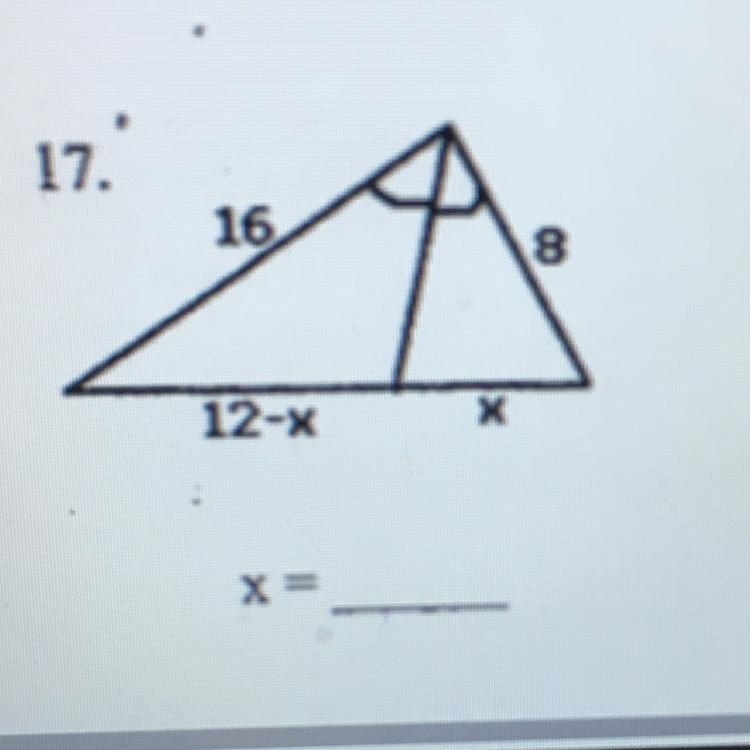 Find the value of X and What equation do you use for this problem-example-1