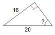 Bob tried to answer the following question by finding the missing angle and rounding-example-1