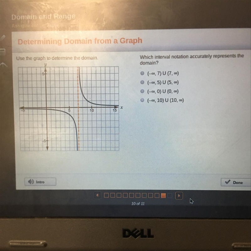 Which is the interval notation represent the domain?-example-1