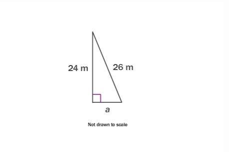 In the given right triangle, find the missing length. 21 m 28 m 14 m 10 m-example-1