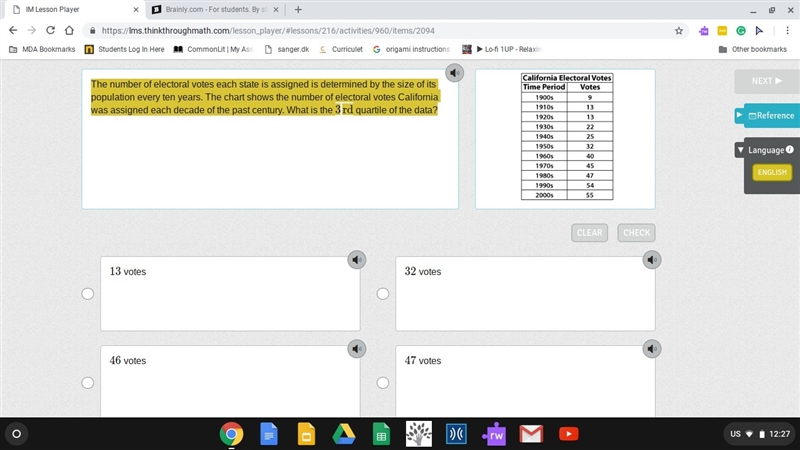 The number of electoral votes each state is assigned is determined by the size of-example-1