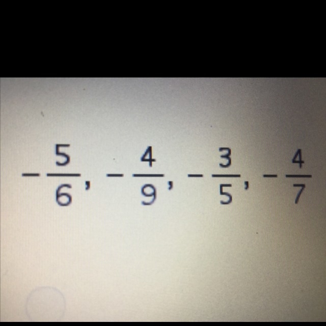 Please help! arrange the fractions from least to greatest.-example-1