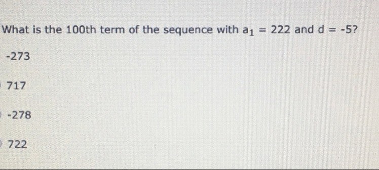 What is the 100th term of the sequence-example-1