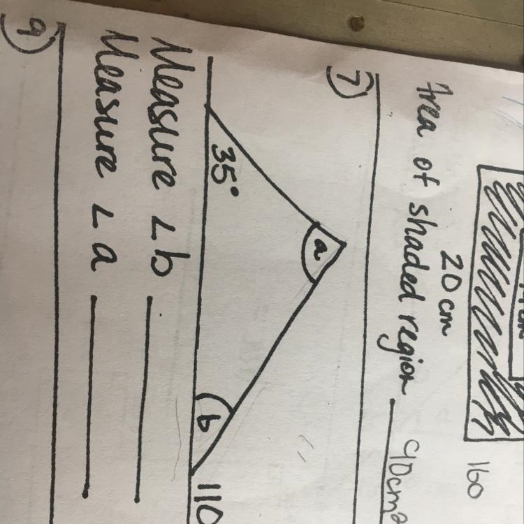 Find measure a and b-example-1