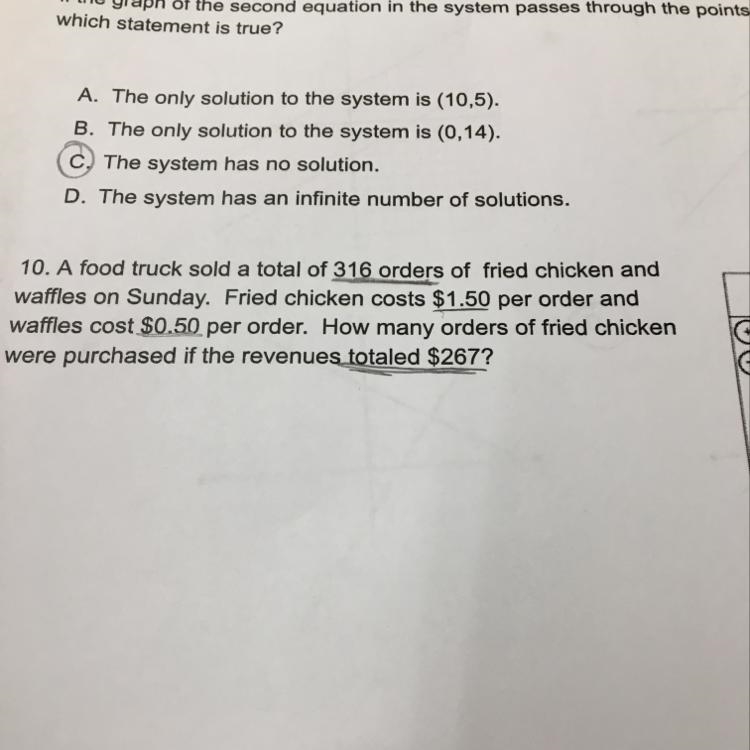 How many orders of fried chicken-example-1