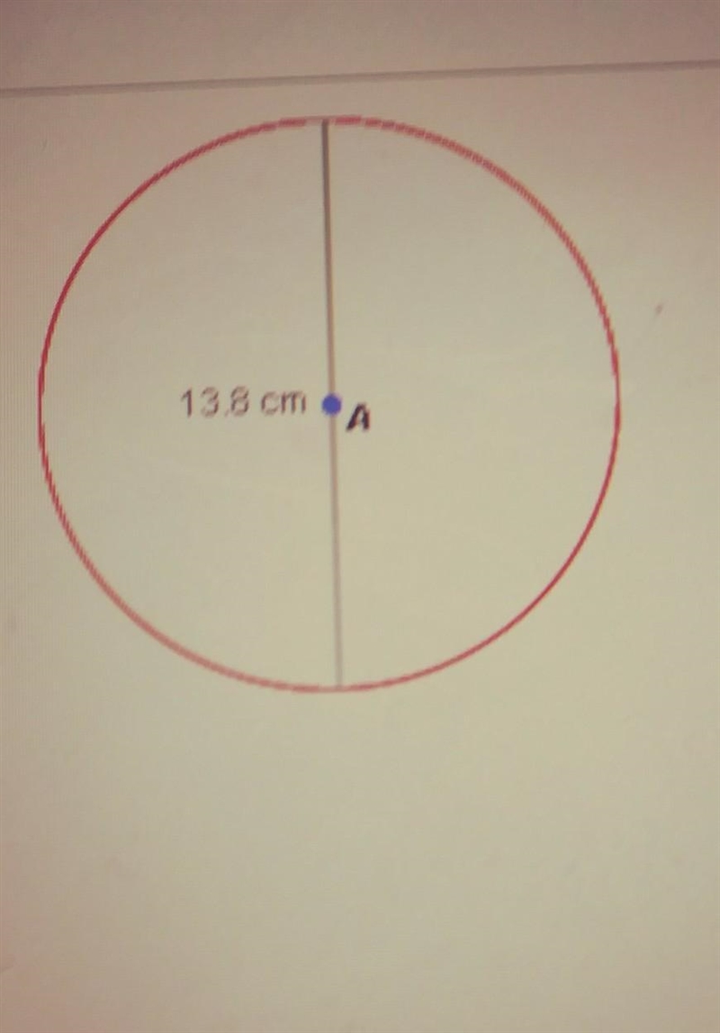 What is the approximate circumference of circle shown below? A.21.7 cm B.43.3 cm C-example-1