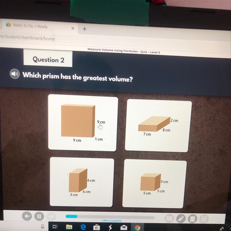 Which prism has the greatest volume?-example-1