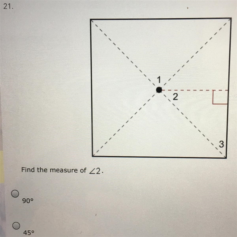 A. 90 degrees B. 45 degrees C. 30 degrees D. 120 degrees-example-1