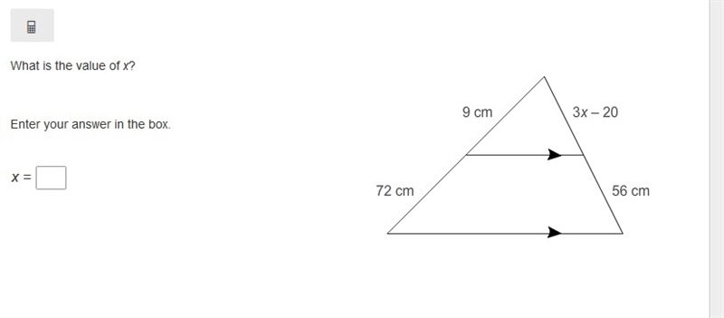 What is the value of x? Enter your answer in the box. ( the picture is coming :) )-example-1