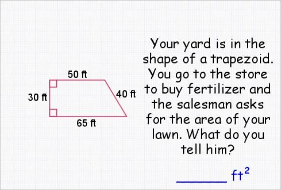 Your yard is in a shape of a trapezoid-example-1