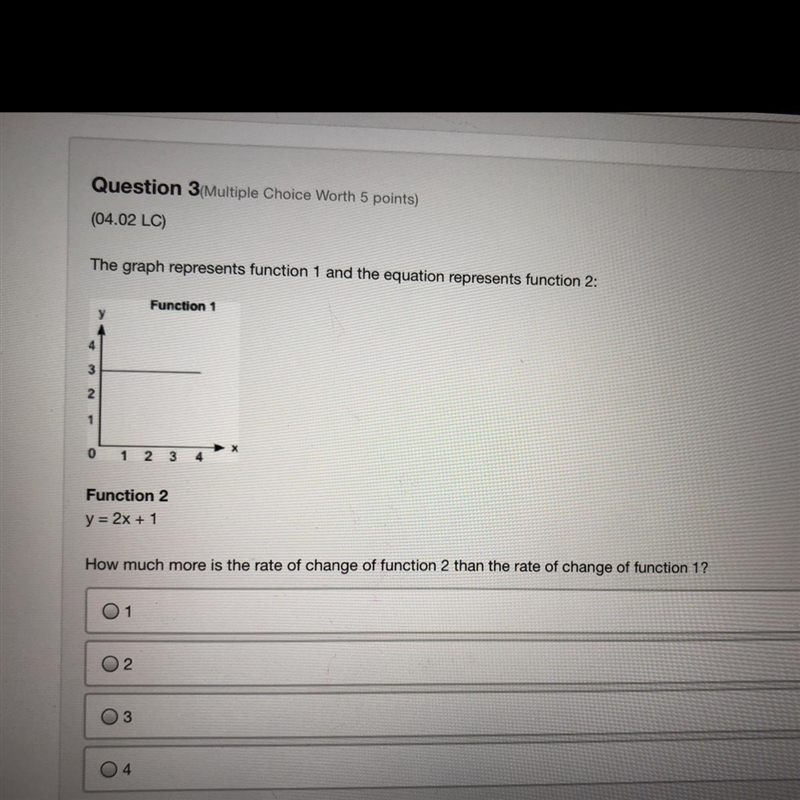 How much more is the rate of change of function 2 that the rate of change of function-example-1