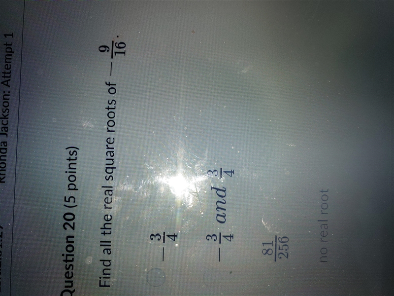 Find all the real square roots of -9/16-example-1