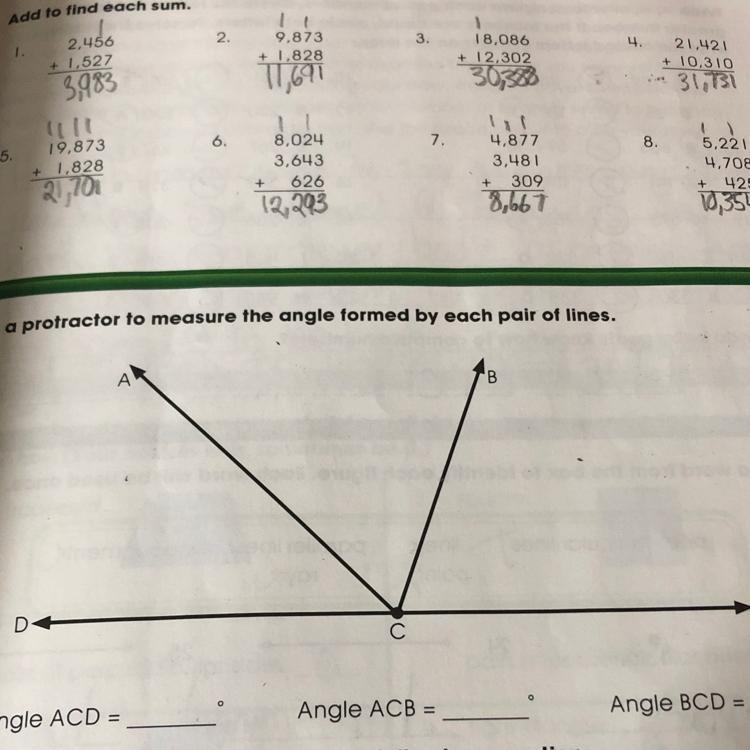 Use a protractor to measure the angle formed by each pair of lines-example-1