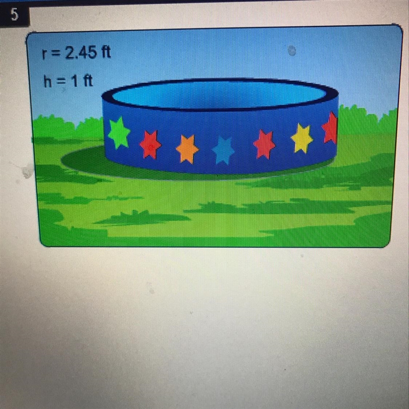 HELP! What is the volume of this cylinder? A) 18.34 cu ft B) 18.62 cu ft C) 18.85 cu-example-1