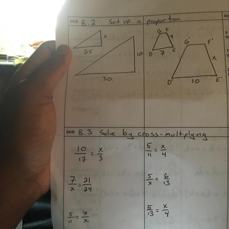 How do I set up proportion’s and also cross multiply-example-1