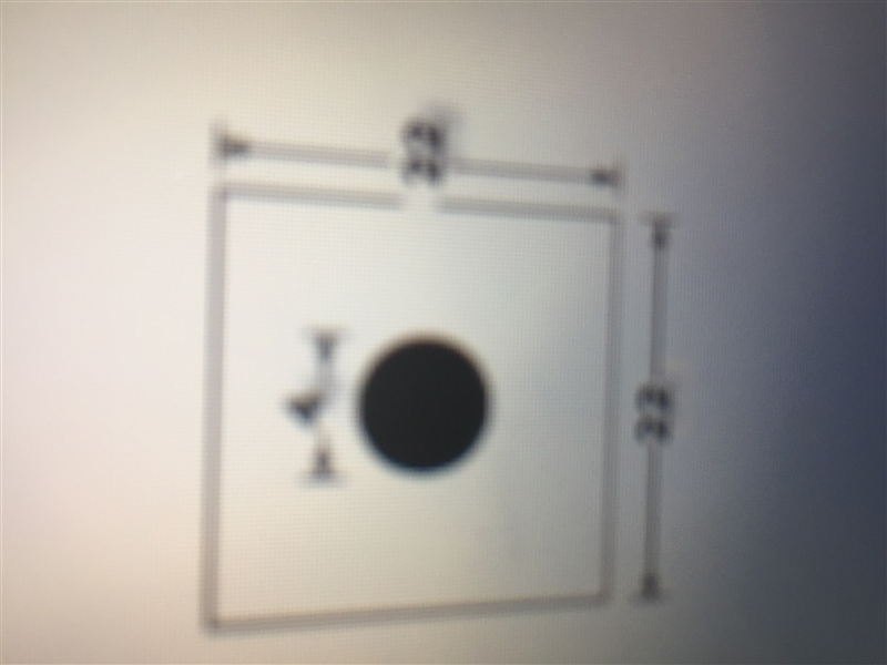 Sherwin throws a dart at this square-shaped target: Part A: is the probability of-example-1