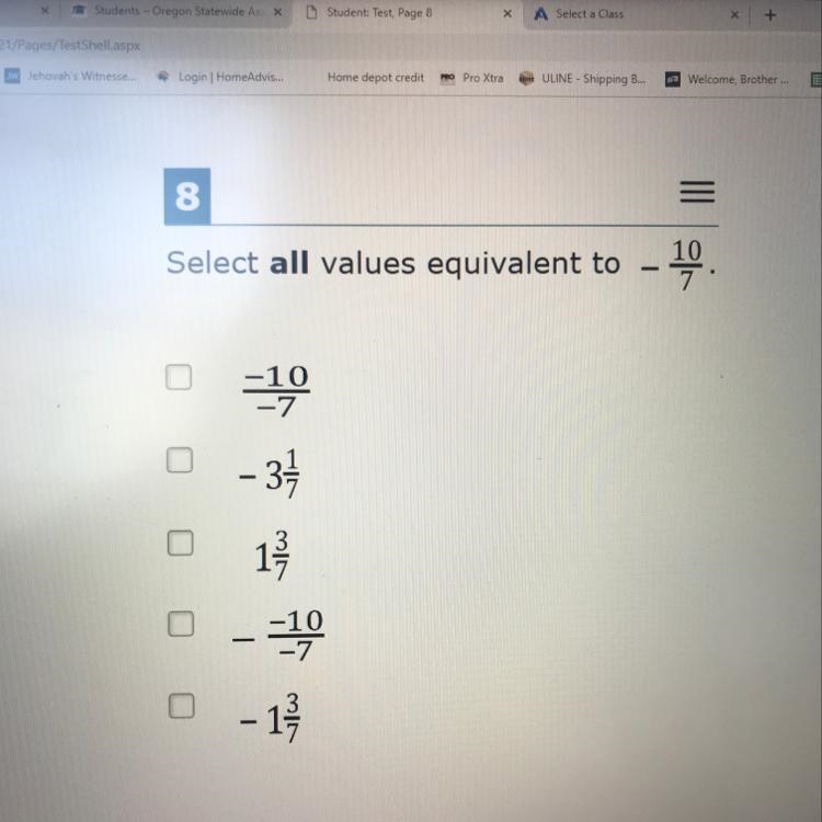 Which fractions are equivalent to the top one?-example-1