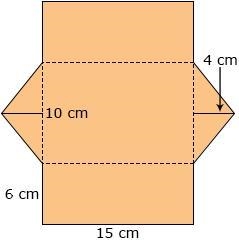 What is the surface area of the triangular prism? A. 370 cm2 B. 390 cm2 C. 490 cm-example-1