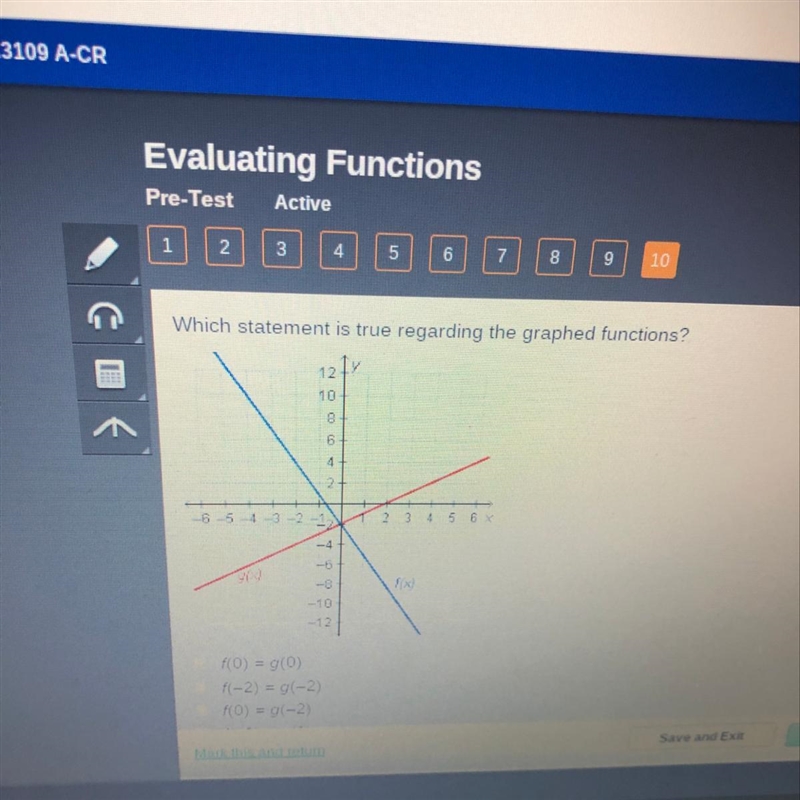 Which statement is true regarding the graphed functions-example-1