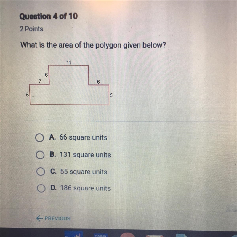 What is the area of the polygon shown below?-example-1