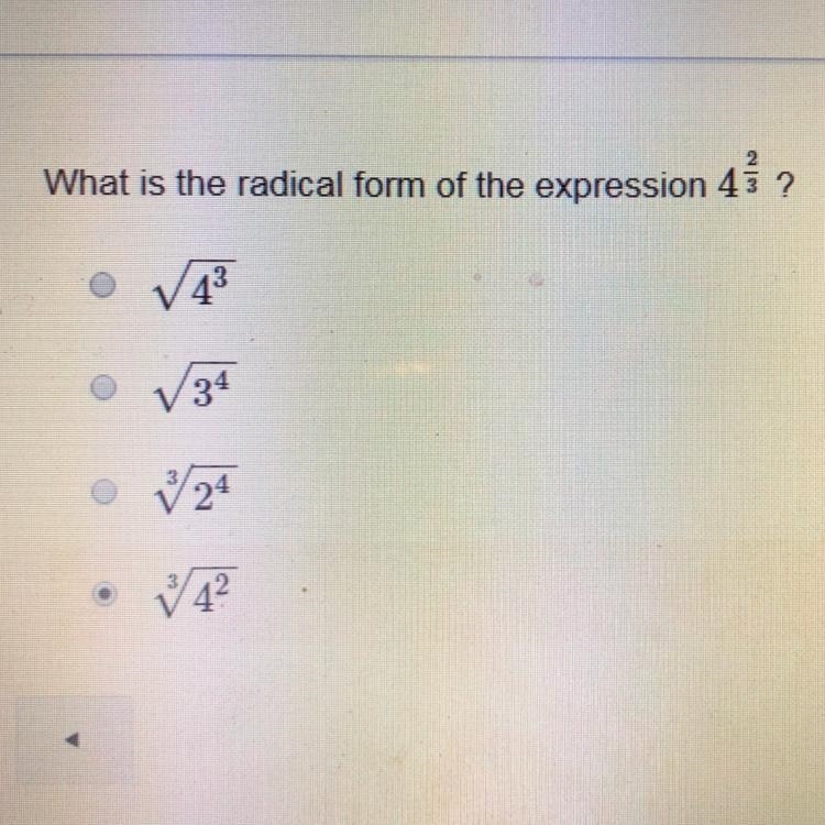 What is the radical form of the expression?-example-1