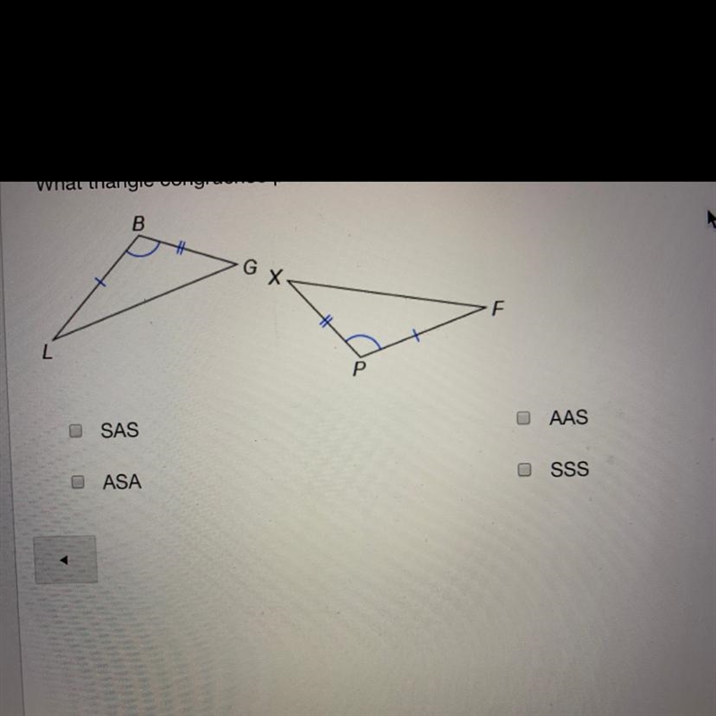 What triangle congruence postulate would prove that the two triangles are congruent-example-1