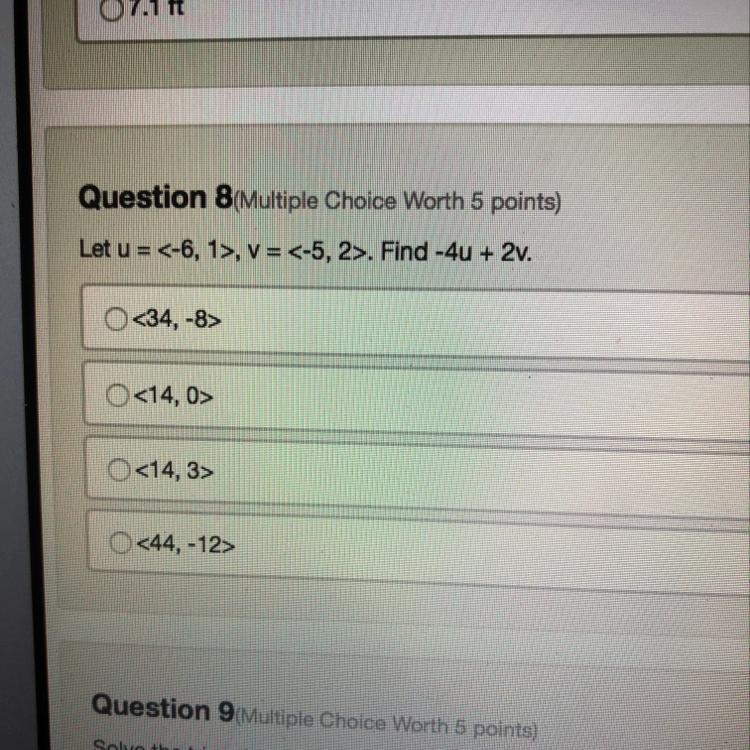 Find -4u + 2v??????????????-example-1