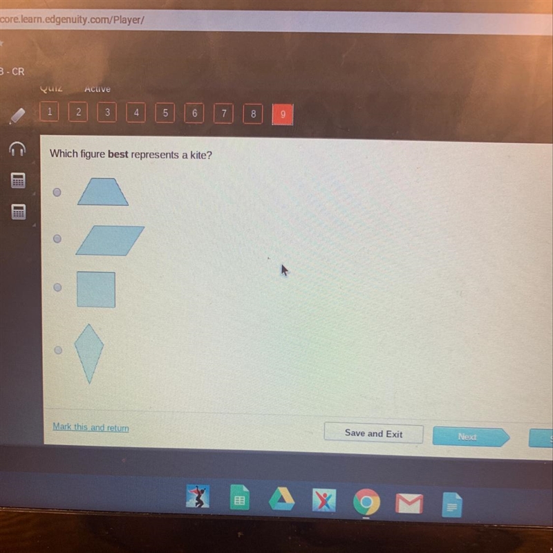 What figure represents a kite-example-1