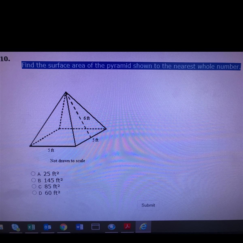 Find the surface area of the pyramid. Thanks you.-example-1