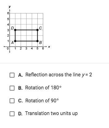 Which transformations can be used to carry ABCD onto itself? Check all that apply-example-1