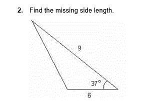 This time I inserted the picture. Can someone help me! It's Law of Cosines, and I-example-1