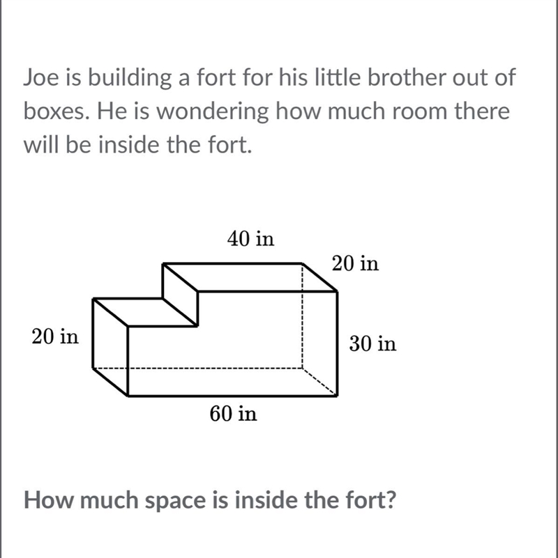 How much space is inside the fort ?-example-1