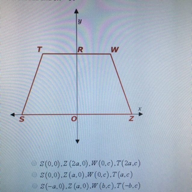 Which could the coordinates of the vertices of the following isosceles trapezoid centered-example-1