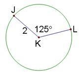 Determine the length of arc JL. A) 25 9 π B) 5 13 π C) 25 18 π D) 14 17 π-example-1