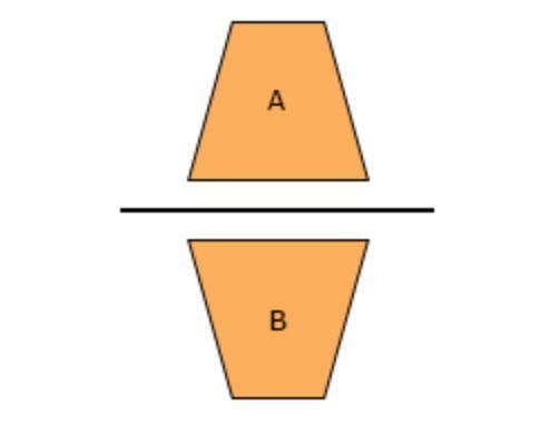 A rigid transformation is applied to figure A to produce figure B. A: The two figures-example-1