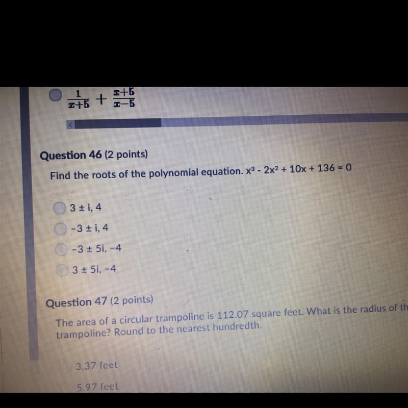 Find the roots of the polynomial equation.-example-1