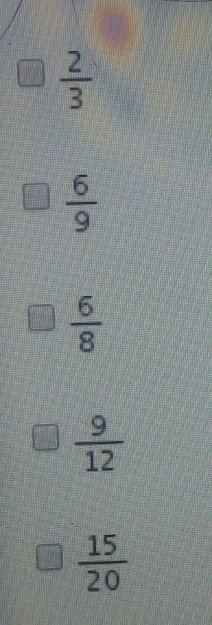 Which fractions are equivalent to 3/4? check all tha apply.​-example-1