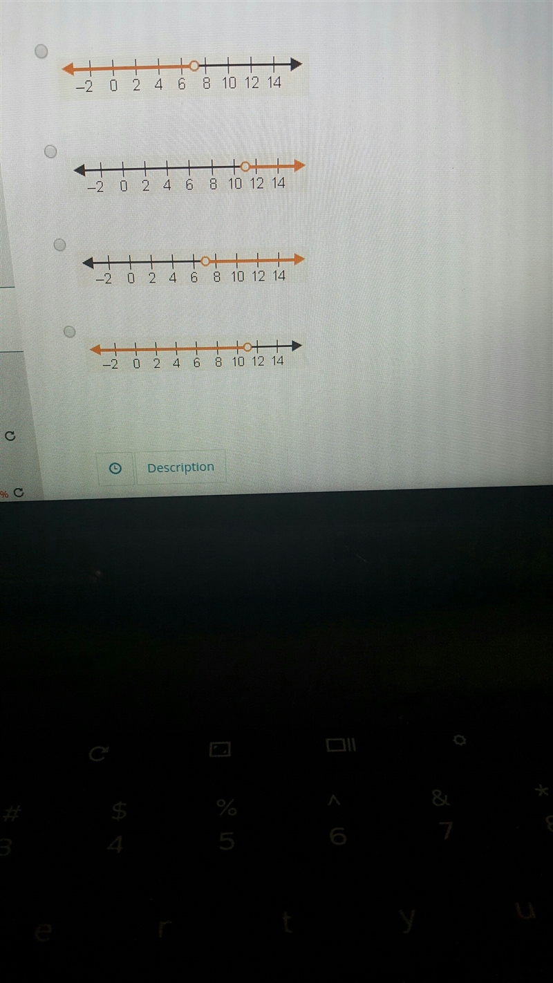 Which of the following graphs correctly represents the solution of the inequality-example-1