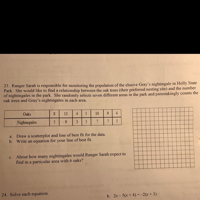 I need to know the answers for a, b, and c for 23.-example-1